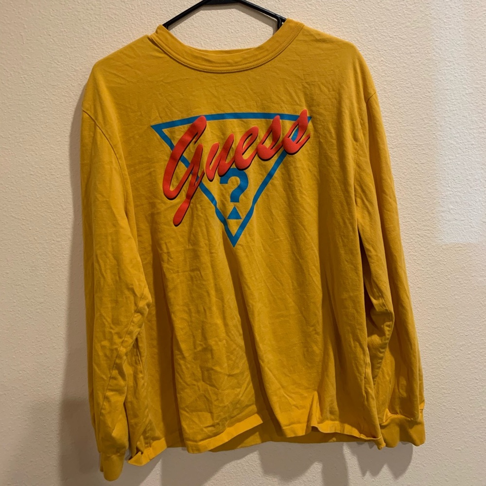 Long Sleeved Yellow Shirt by Guess